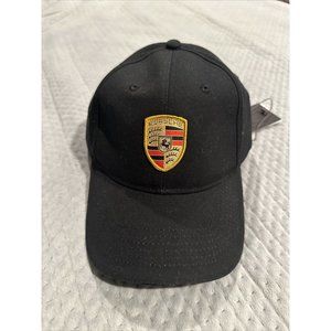 Porsche Black Crest Logo Cap, Official Licensed